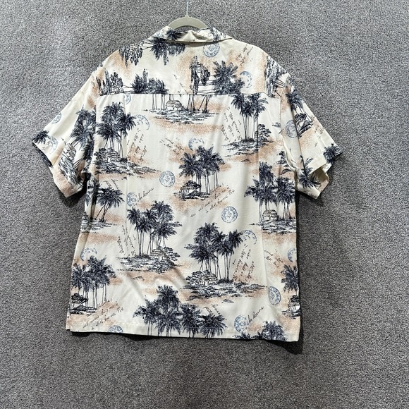 La Cabana Hawaiian Camp Shirt Men Large‎ Rayon Palm Tree Tropical Cruise Resort - Picture 2 of 10